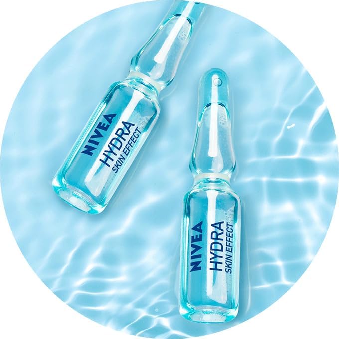 Nivea HYDRA SKIN EFFECT 7 DAY AMPOULES TREATMENT (7 X 1 ML), HIGHLY CONCENTRATED FACE CARE TREATMENT FOR VISIBLY PLUMPED SKIN, FACIAL TREATMENT WITH PURE HYALURONIC [HA] - Image 4